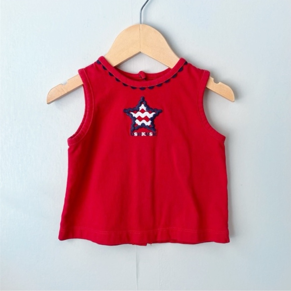Vintage Y2K OshKosh B'Gosh Embroidered Star Tank Top 100% Cotton 24M